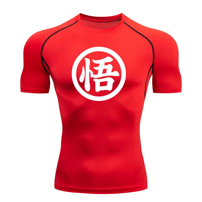 T-Shirt Compression Kanji Go Rouge