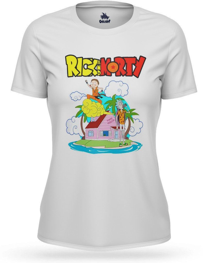 T Shirt Dragon Ball Z Femme Rick Morty 